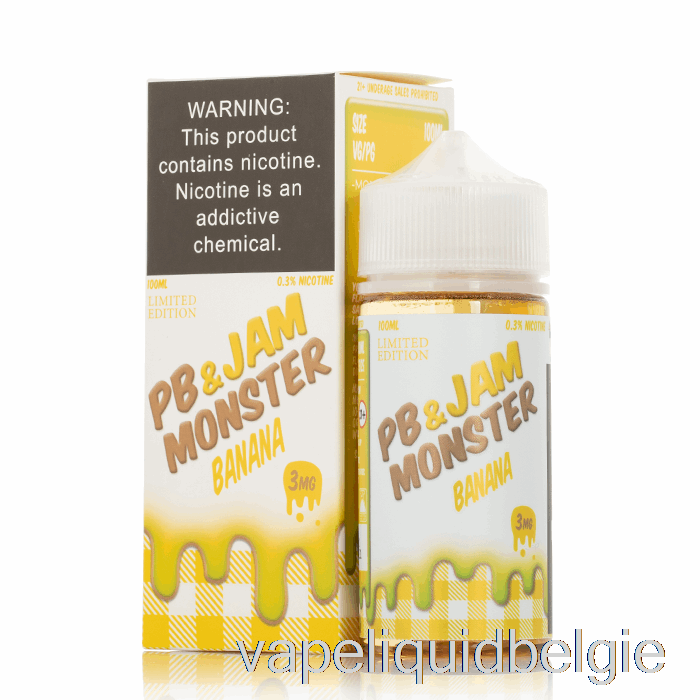 Vape België Banaan - Pb En Jam Monster - 100ml 3mg